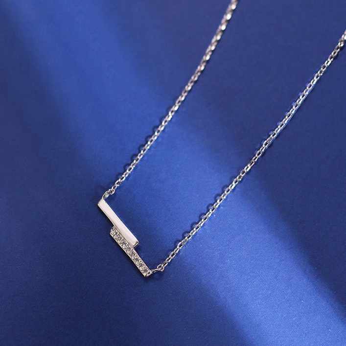 Dây Chuyền Bạc Ý S925 Hình Thanh Ngang Đính Đá DB1576 - Bảo Ngọc Jewelry