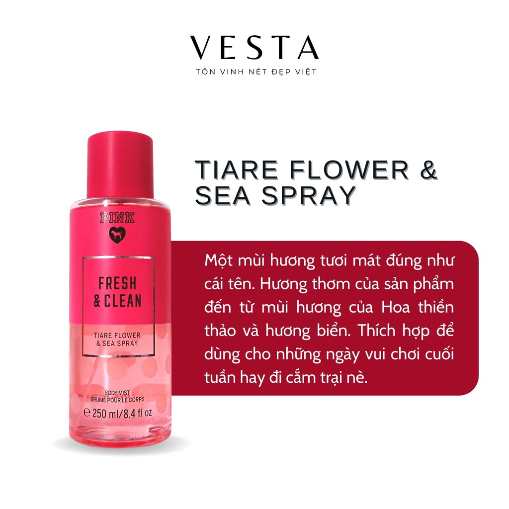 Nước hoa nữ body mist - xịt thơm body toàn thân pink Victoria's Secret 250ml | BigBuy360 - bigbuy360.vn