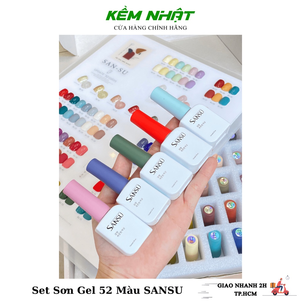 Set Sơn Gel 52 Màu SANSU - Tặng base, top và bảng màu