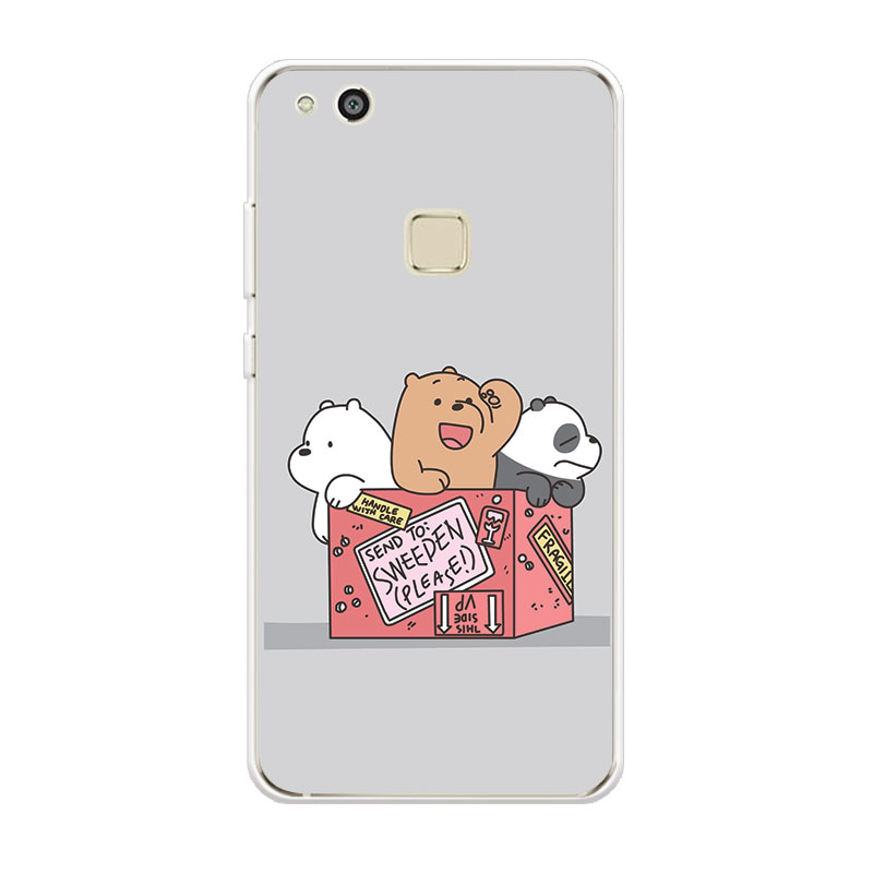 Ốp Lưng TPU Mềm Huawei P8 P9 P10 Lite  Three Bare Bears 3