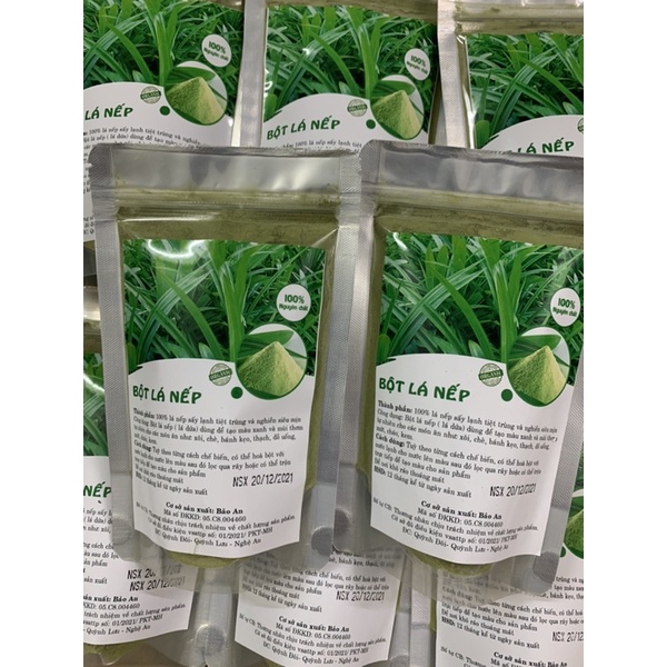 Bột lá dứa ( lá nếp) gói 50gr