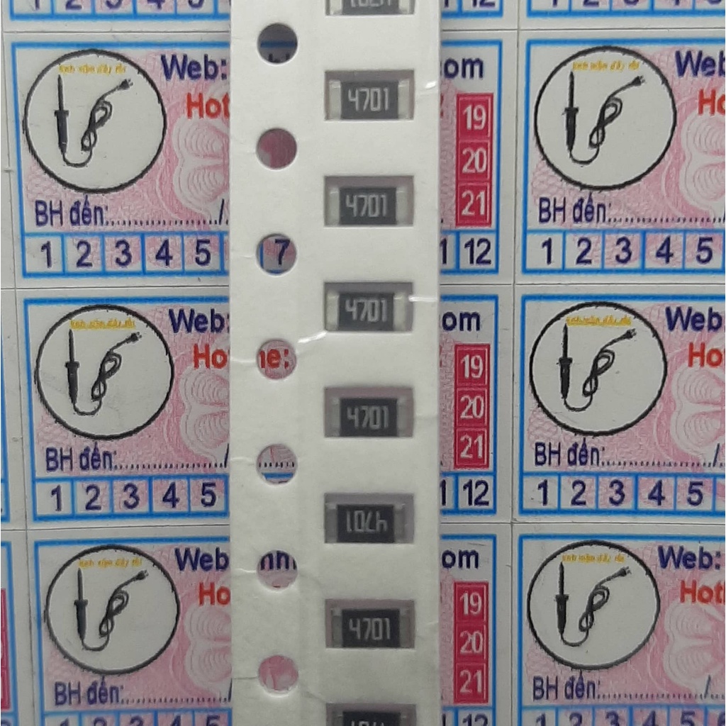 10 sản phẩm điện trở dán SMD 1206 4.7KR 4.7Kohm 472 4701