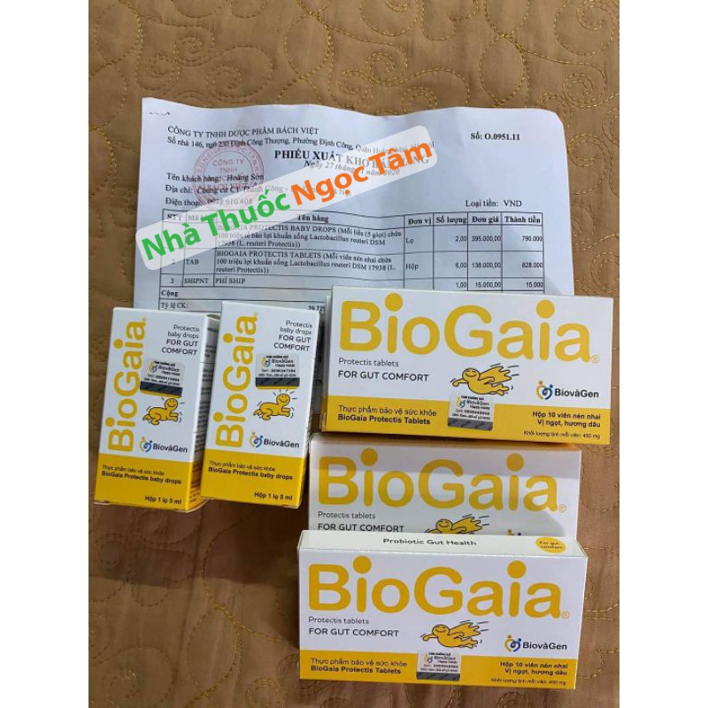Biogaia Protectis Drop 5ml và Biogaia dạng 10 viên men vi sinh tăng chức năng hệ tiêu hóa, hết táo bón