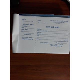 5 cuốn Giấy giới thiệu tốt (50 tờ/cuốn)