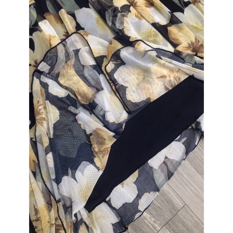 Thanh lý đầm maxi hoa vàng - size 14