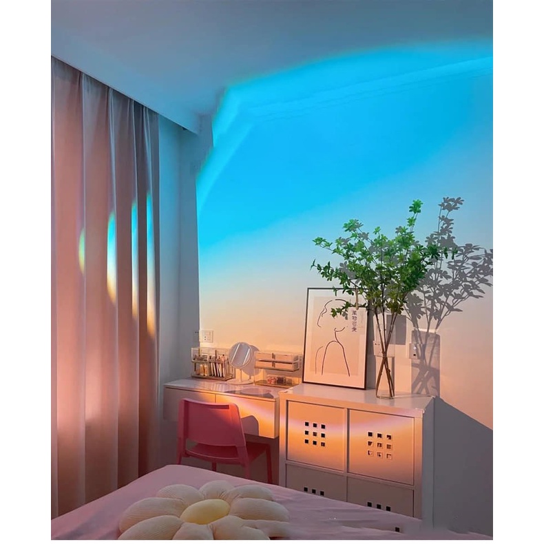 Đèn hoàng hôn ,đường chân trời sunset lamp 19 màu mới nhất, đèn led tiktok, trang trí chụp ảnh sống ảo quay video đẹp