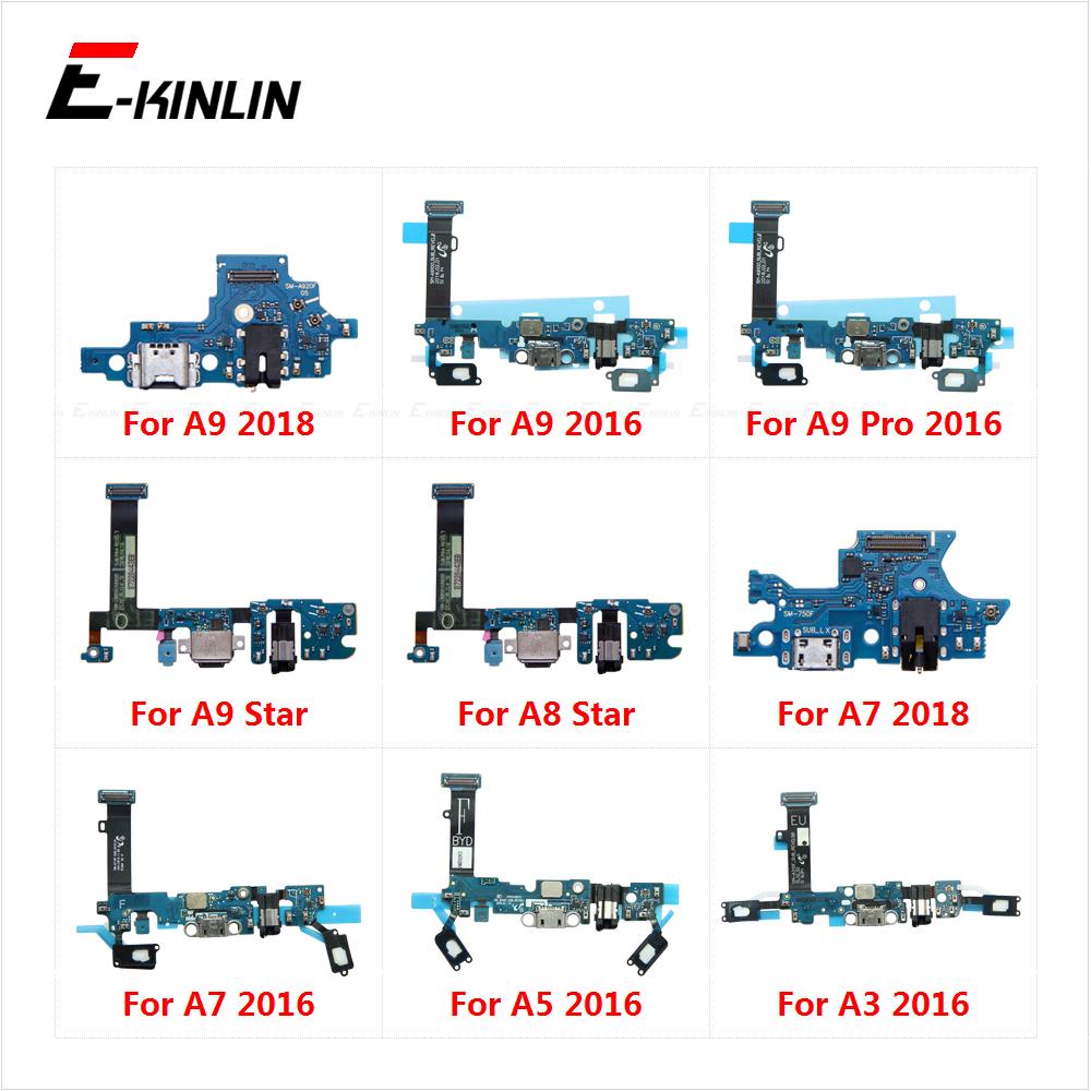 Bảng Mạch Cổng Sạc USB Tích Hợp Mic Cho Samsung Galaxy A9 Pro A8 Star A7 2018 A5 A3 2016