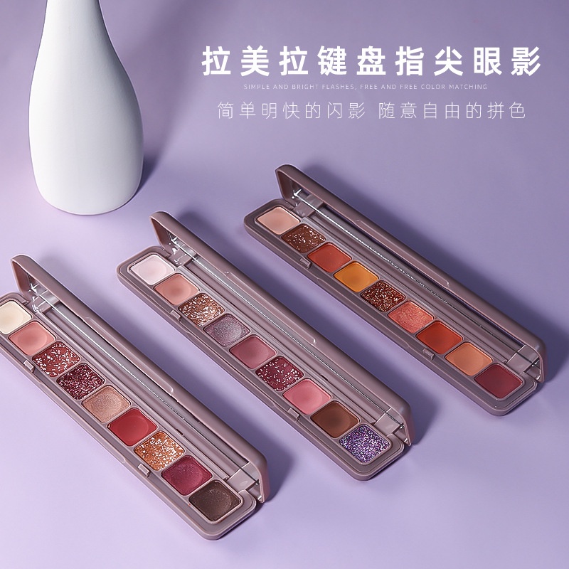 Bảng Phấn Mắt 9 Màu Sắc Tông Lì / Hiệu Ứng Ngọc Trai Lấp Lánh Trang Điểm Sân Khấu Cho Nữ