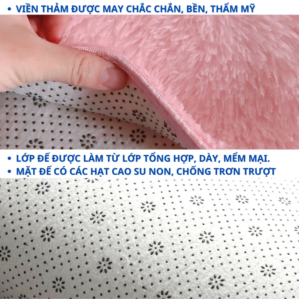 [100% Nhập Khẩu] Thảm Lông Trải Sàn Sang Trọng, Hiện Đại 1m2 x 1m6, 1m6 x 2m3 cho Phòng Khách, Ngủ, Chụp Hình ...v...v..