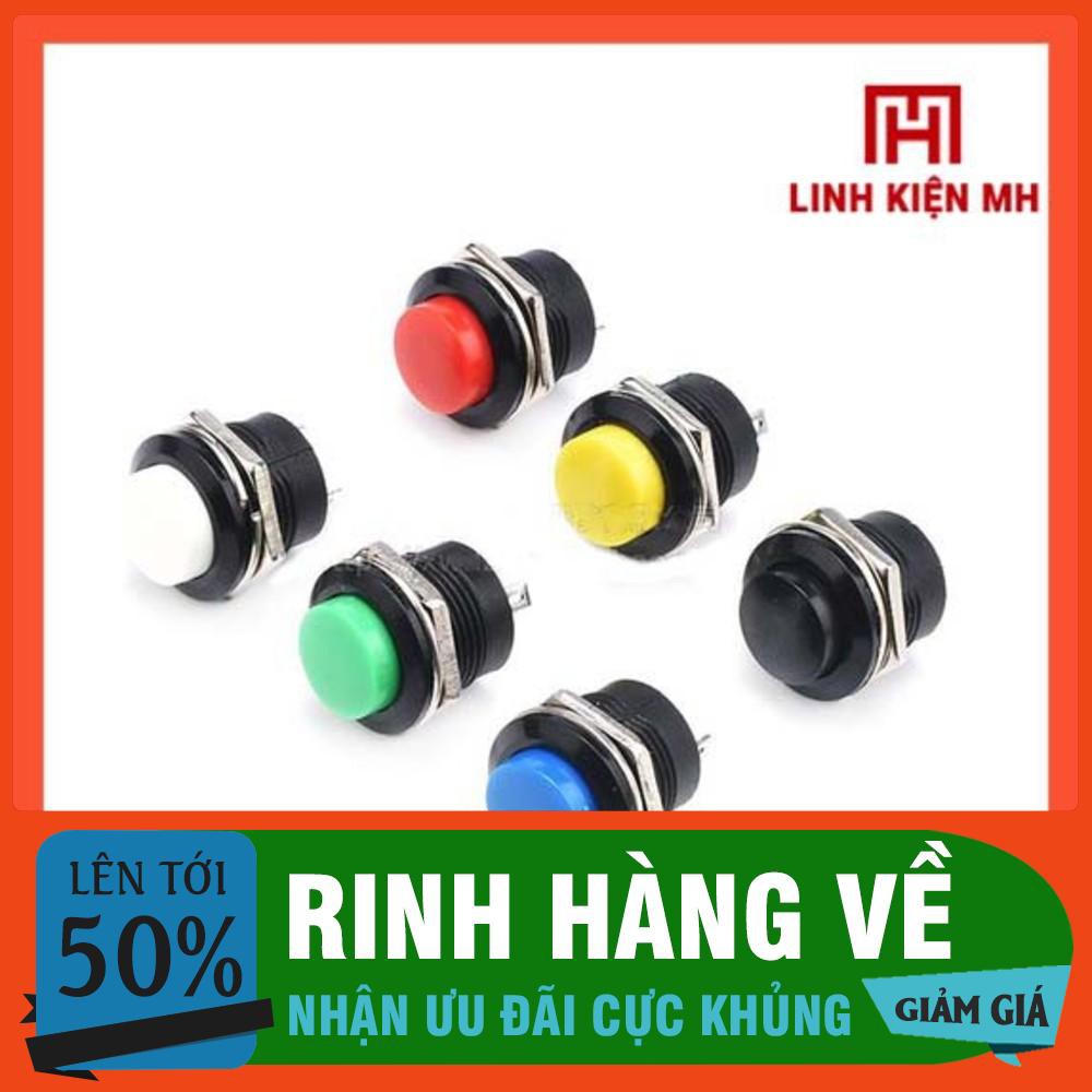 Nút Nhấn Giữ - Nút Nguồn 5A 250VAC 16mm (Đỏ, vàng, xanh)