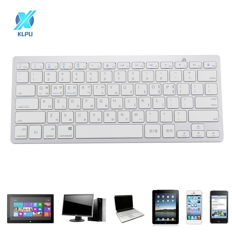 Bàn Phím Không Dây Mỏng Nhẹ Kiểu Hàn Quốc Cho Android Ios Windows Tablet # Vn