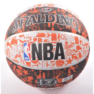 Bóng rổ Spalding NBA Graffiti Outdoor size 7 (73-722Z) - tặng kèm kim bơm bóng và túi lưới đựng bóng