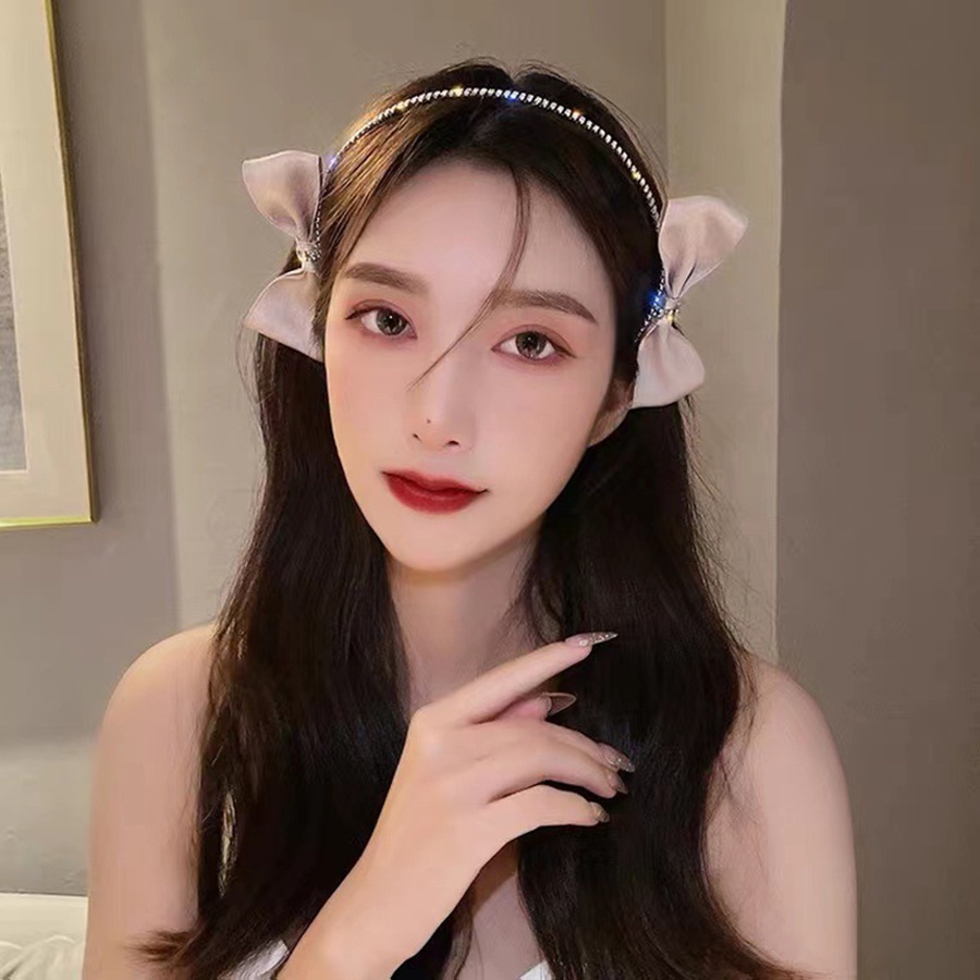 Băng đô cài tóc đính đá phong cách retro hàn quốc cho nữ