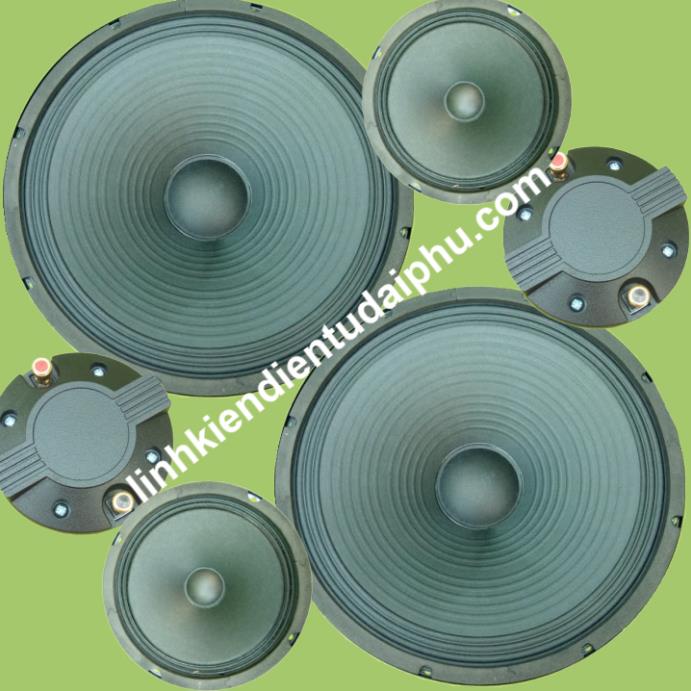 Combo loa 4 tấc đôi 2 bass 2 trung 2 treble cho mạch loa kéo chạy FET 200W - 300W