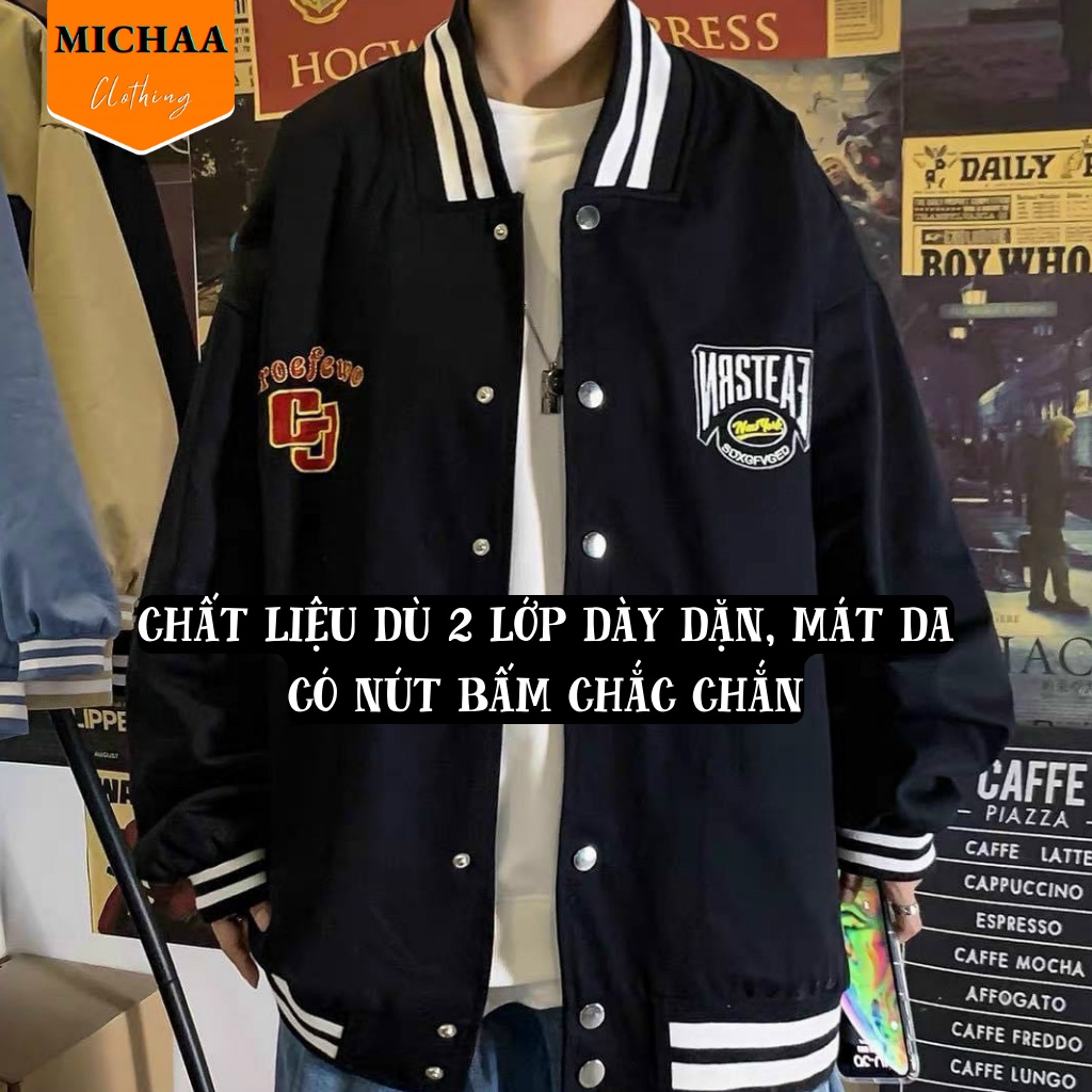 Áo Khoác Bomber Dù GJ Nam Nữ Ulzzang Unisex From Rộng Chống Nắng Jacket - MICHAA