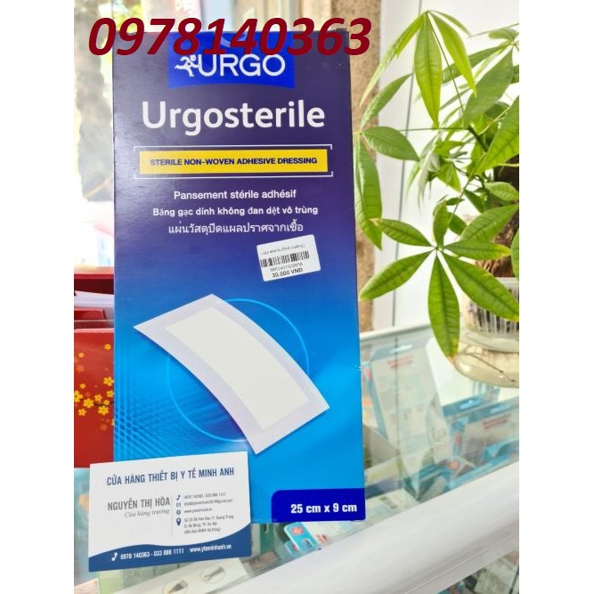 combo 5 miếng dán vết MỔ có gạc vô trùng Urgosterile 25 x 9 cm