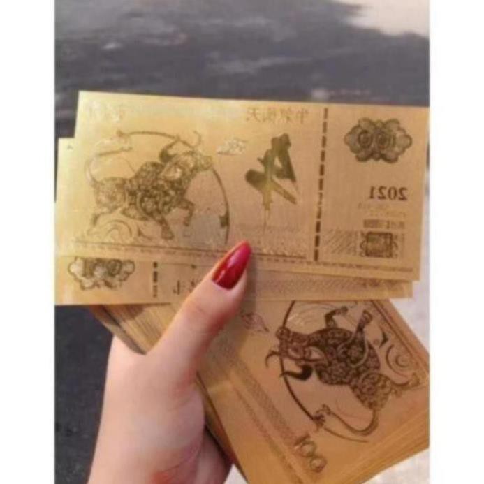 TIỀN HÌNH CON TRÂU MACAO 100 MẠ VÀNG SANG CHẢNH 2021