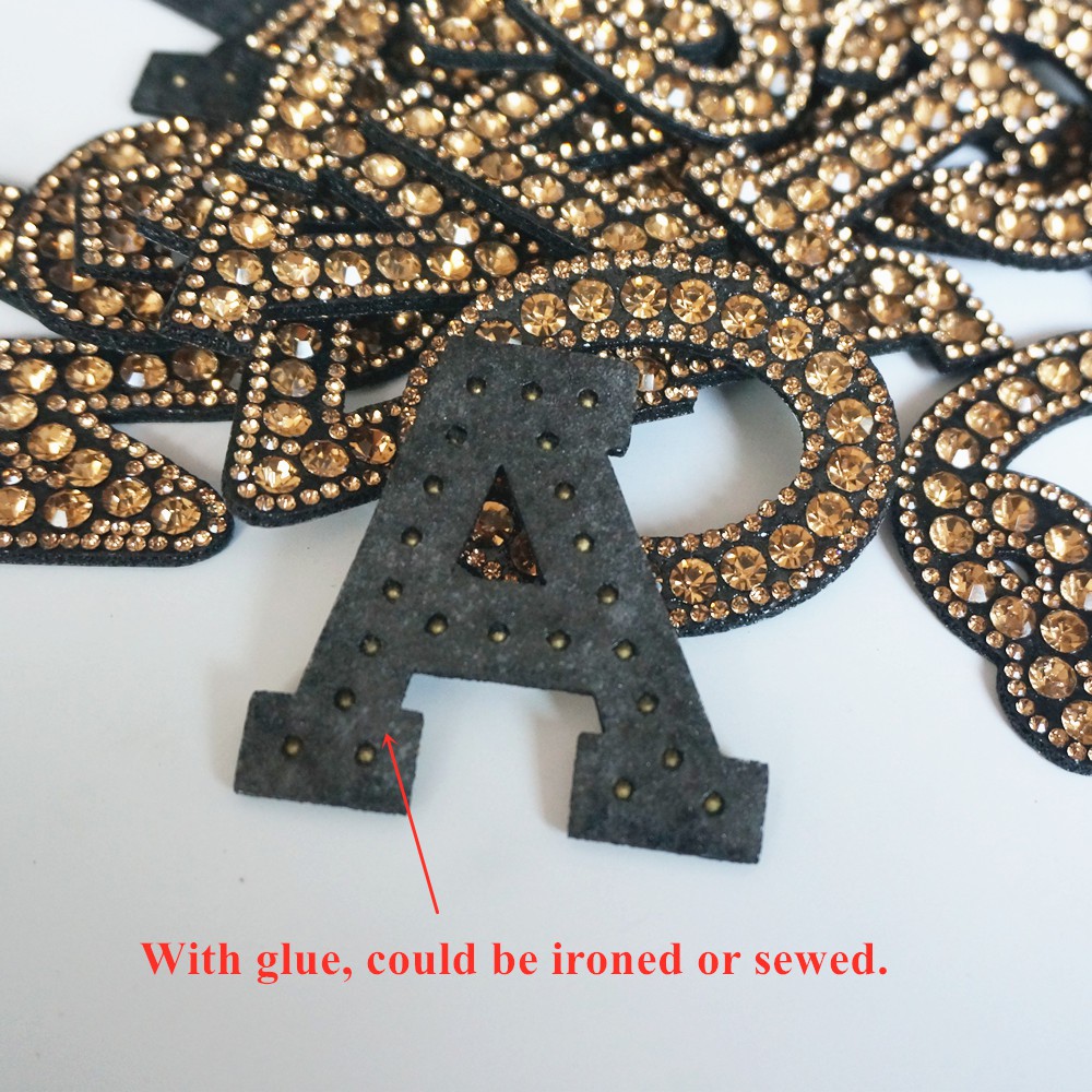 Sâm Panh Chữ Cái Đính Đá Kim Cương Giả May Quần Áo / Mũ / Túi Xách / Quần Áo diy