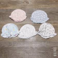 Mũ tai bèo cho bé chât liệu cotton nỉ co dãn [ từ 0-3m ]