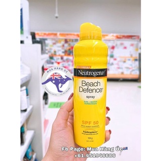 Xịt chống nắng Neutrogena Beach Defence Sunscreen Spray SPF 50 184g
