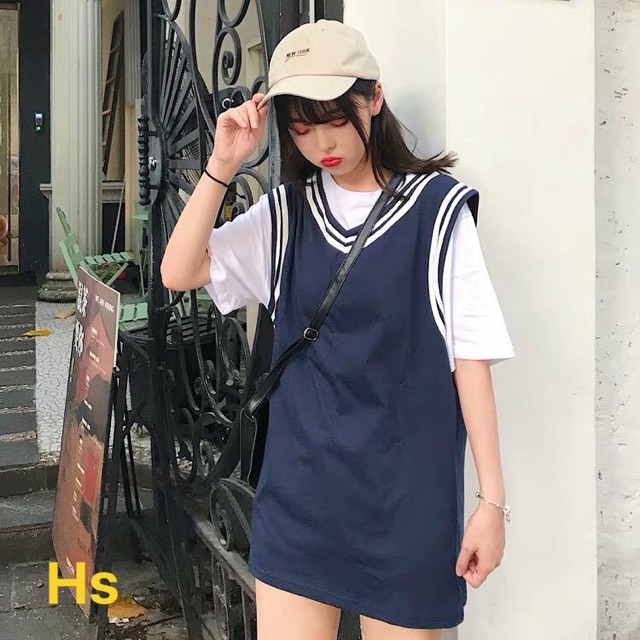Áo gile viền trắng HS72