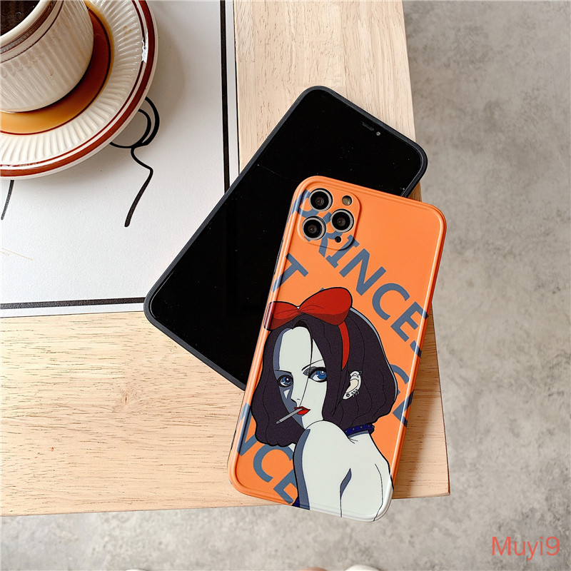 Ốp điện thoại mềm chống rơi họa tiết cô gái hút thuốc cá tính dành cho iPhone 12Pro 11 PRO MAX X XS MAX XR 8/SE2 7plus | BigBuy360 - bigbuy360.vn
