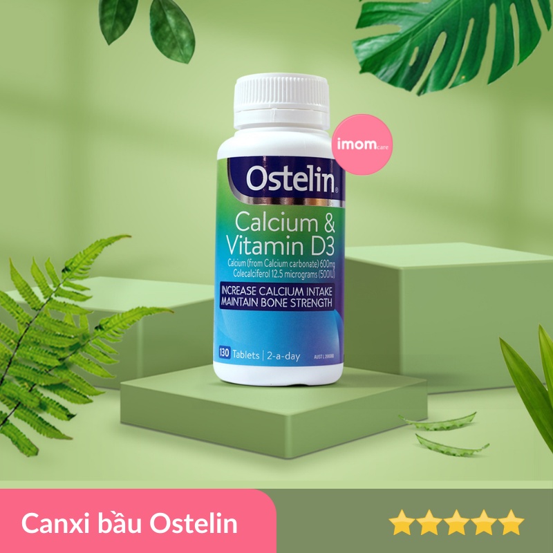 Canxi bầu Ostelin Úc 130 viên - Bổ sung Calcium &amp; Vitamin D3 cho mẹ bầu - OST130