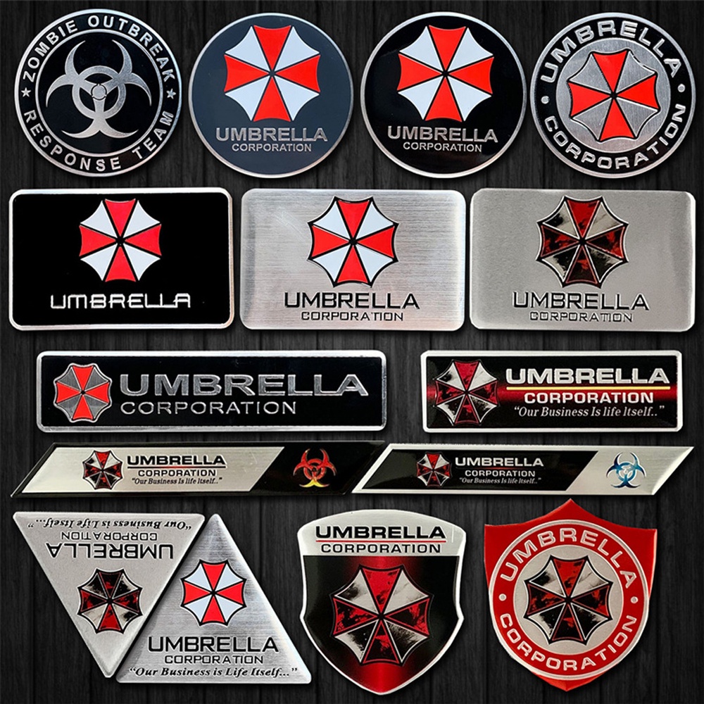 Miếng Dán Logo Resident Evil Bằng Kim Loại Nhôm Chống Nước Chống Nắng Cho Xe Hơi Xe Máy