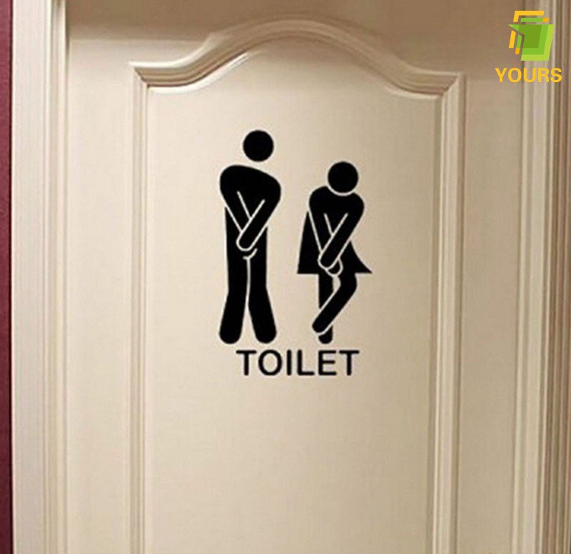 Decal Dán Cửa Toilet Nam / Nữ
