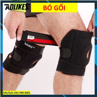SBó gối thể thao chính hãng Aolikes 7618 Băng gối silicone lò xo trợ lực Quấn bảo vệ gối chạy bộ thể thao aolik1