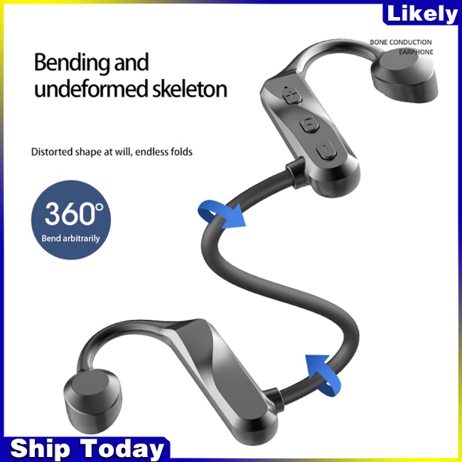 K69 Bone Conductive Tai nghe tương thích Bluetooth Tai nghe kinh doanh hai tai không dây Tai nghe thể thao không thấm nước