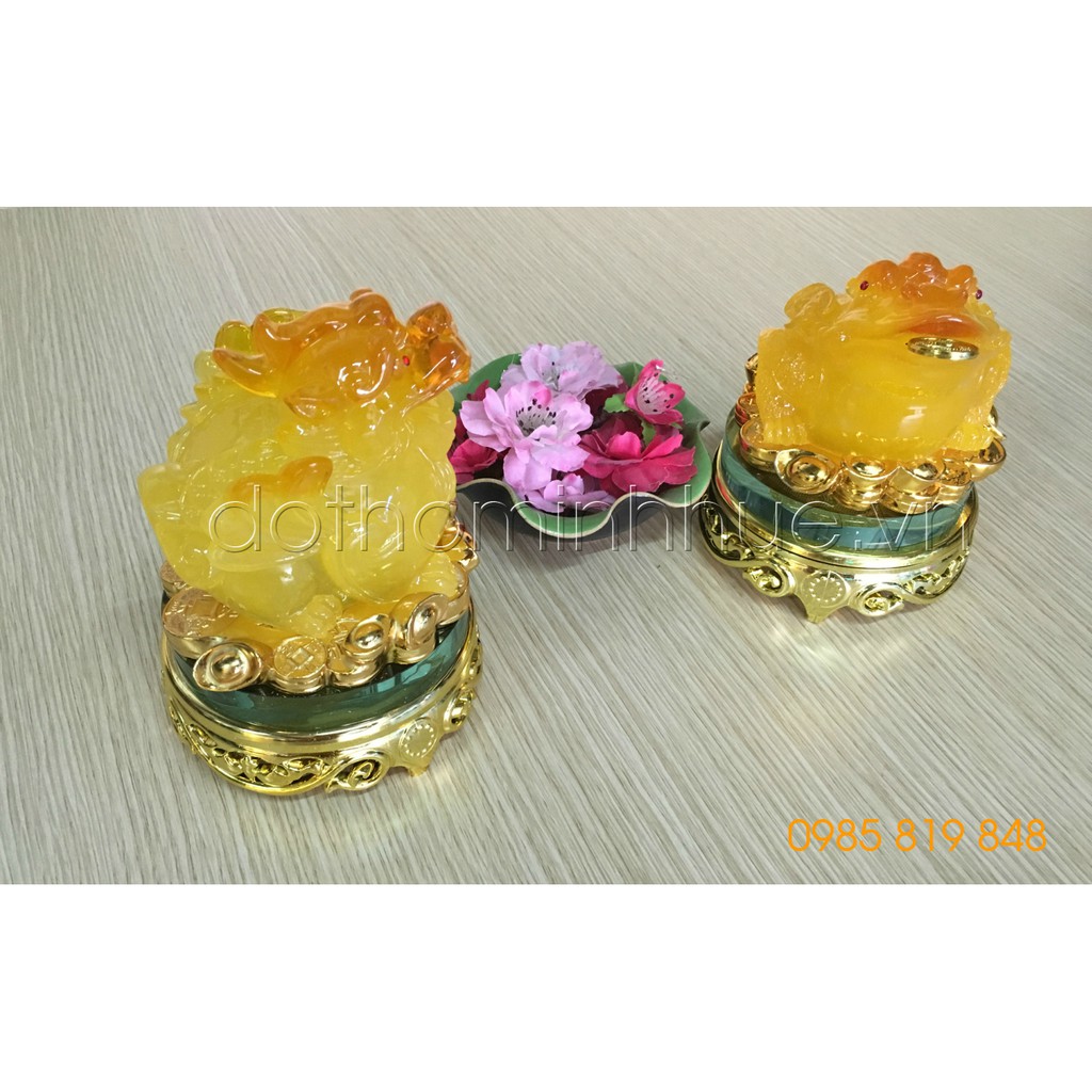 Cóc / Tỳ hưu tài lộc đế kính xoay được
