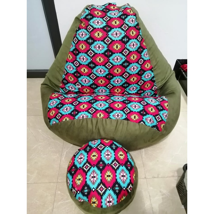 Ghế lười hạt xốp SIZE XL - Kèm hạt xốp
