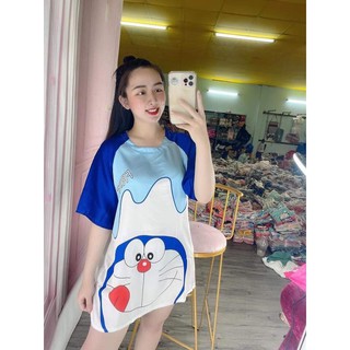 Đầm Ngủ Lụa Satin Tay Raplan Hình Dễ Thương