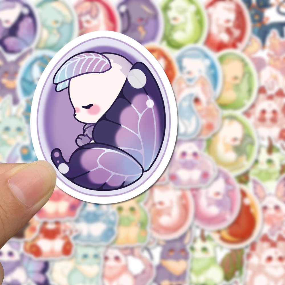 Set 50 Miếng Dán Hoạt Hình Chống Nước Dễ Thương Trang Trí Laptop