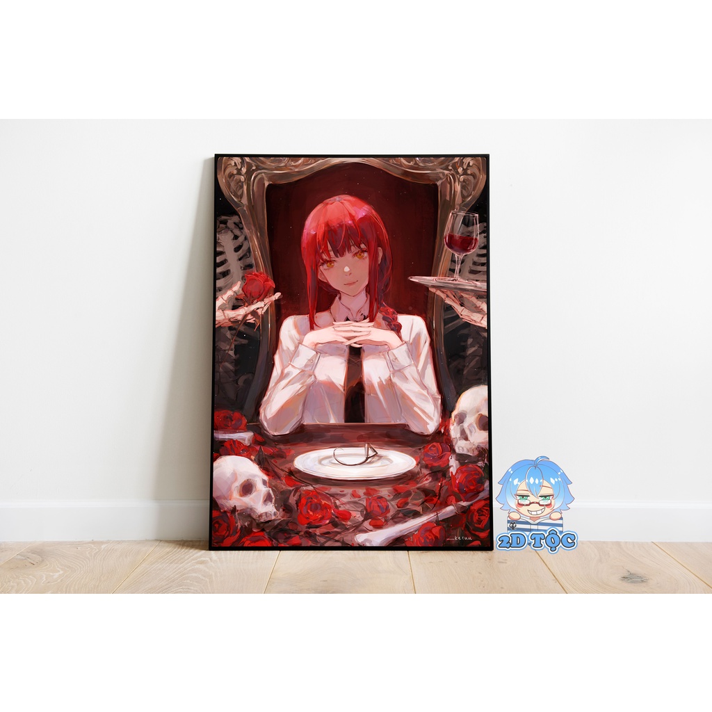 Ảnh poster A3 dán tường cao cấp Makima (6) Anime Manga Chainsaw Man 2D Tộc Shop