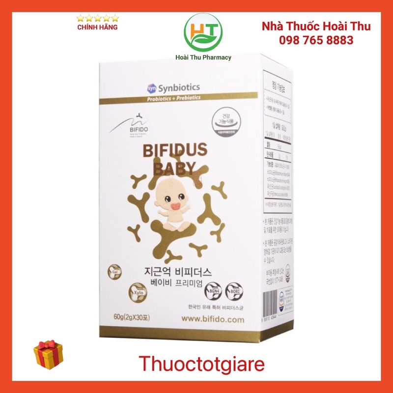 [ Kèm Quà Tặng ] Men Vi Sinh BIFIDUS Baby hộp 30 gói - Bổ sung lợi khuẩn và chất xơ (Nhập khẩu chính hãng Hàn Quốc )