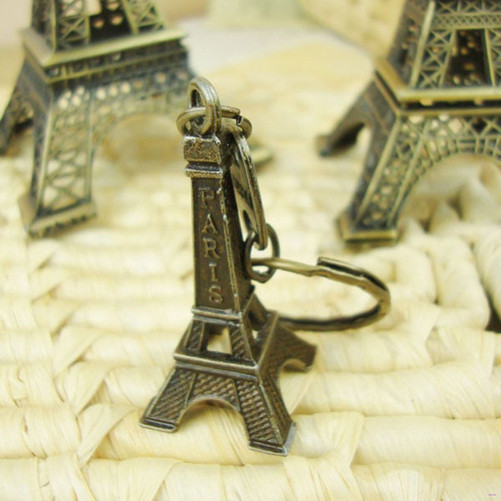 Móc Khoá Mô Hình Lưu Niệm Tháp Eiffel Paris Nhiều Kích Cỡ Tuỳ Chọn Bằng Hợp Kim