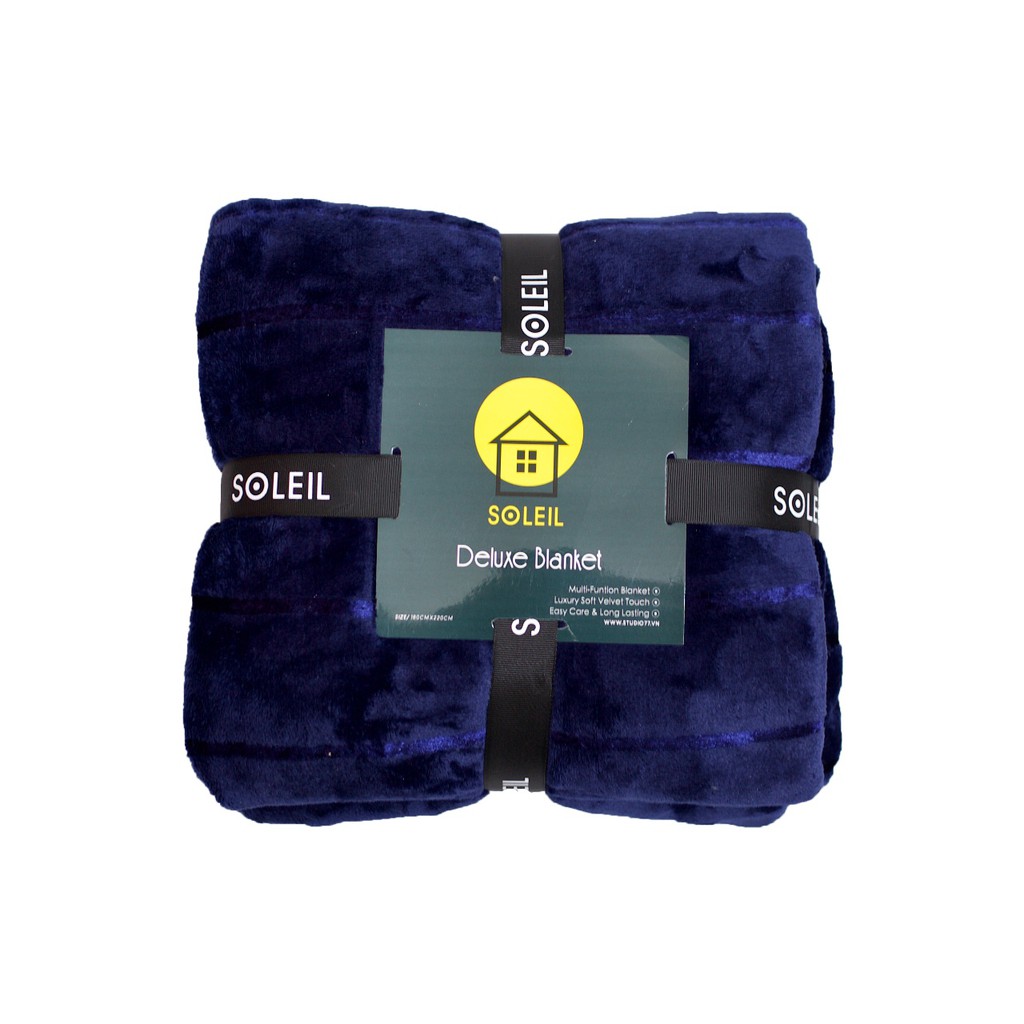 Chăn tuyết Flannel Texture STUDIO 77 - SOLEIL “Royal Blue” (1.8x2.2m)