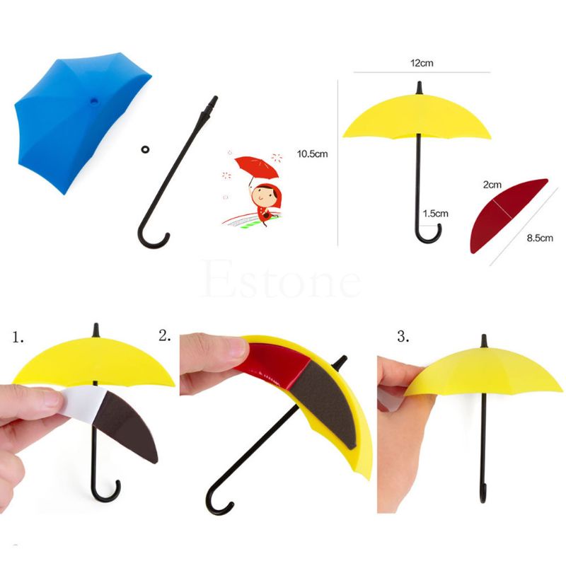 3 Móc Treo Chìa Khóa Hình Cây Dù Dễ Thương