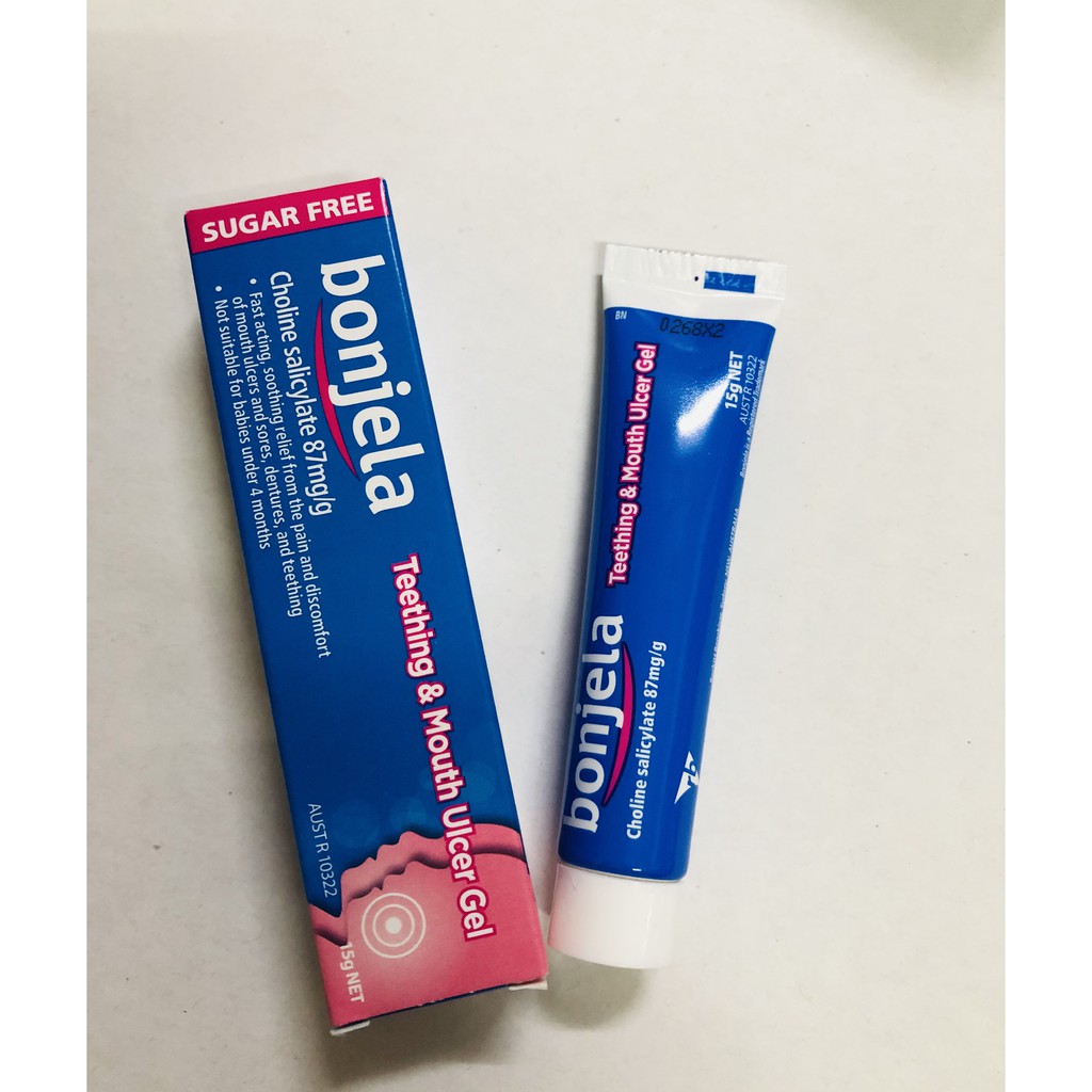 Gel bôi nhiệt miệng, giảm sưng lợi cho bé mọc răng Bonjela Teething & Mouth Ulcer Gel 15g - Úc