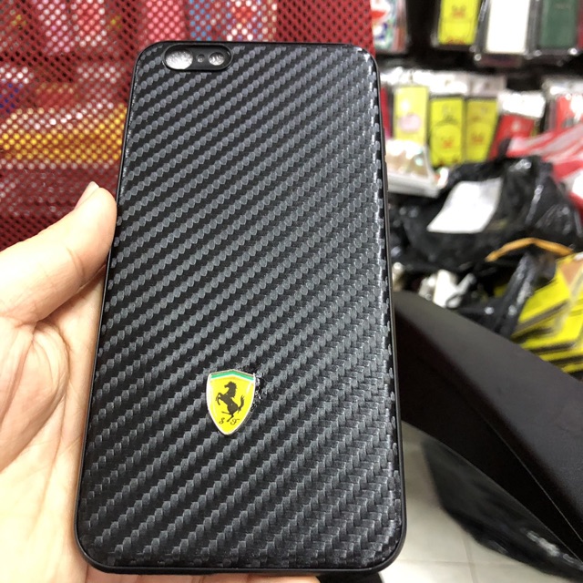 Ốp lưng iPhone 6/6S, 6plus, 7plus/8plus, xs max dẻo carbon gắn logo