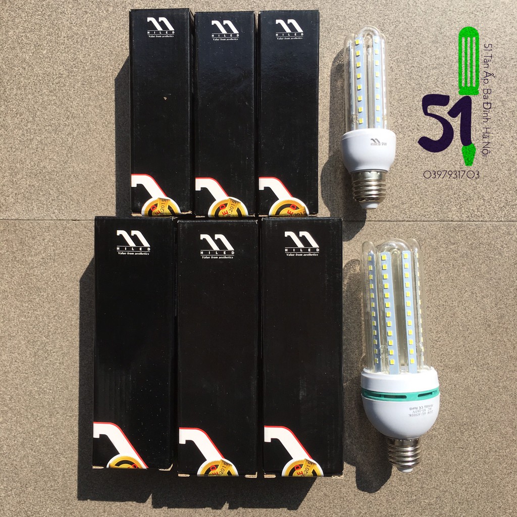 Bóng đèn đui xoáy | Bóng đèn led chữ U Hiled 9W - 20W giống đèn compact