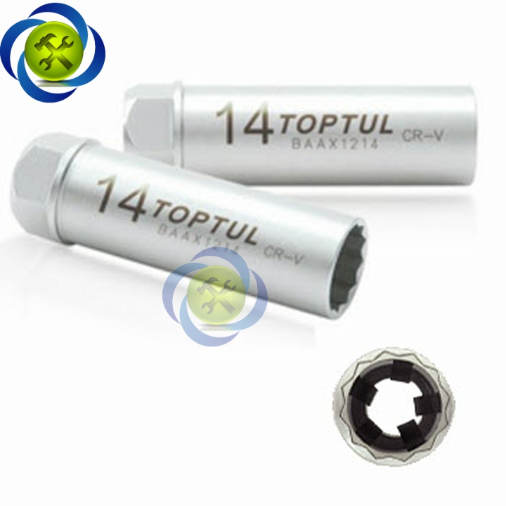 Tuýp tháo bugi xe máy 14mm TOPTUL BAAX1214 loại 5 chấu thép giữ bugi