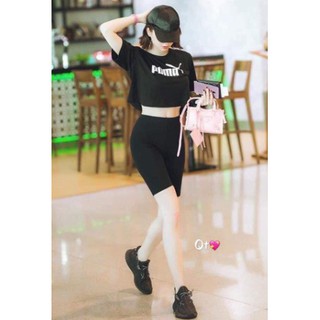 Quần legging lửng nữ 🌸 legging ngố nâng mông siêu hot hit