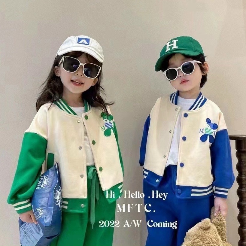 Đồ bộ bé gái, Set gấu M-T 3 chi tiết  Áo Sweater + Quần dài + Mũ lưỡi trai chất nỉ da cá cho bé từ 7-18 kg, SUN KID'S