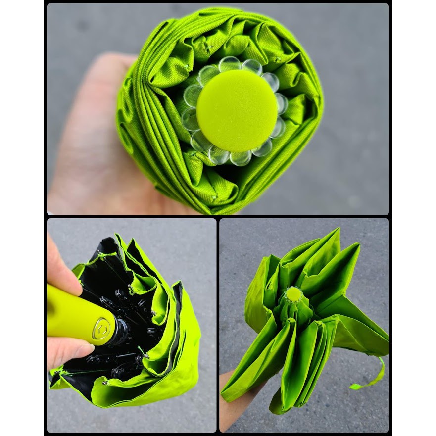 Ô dù tự động đóng mở 2 chiều 2 lớp chống tia UV, có móc treo