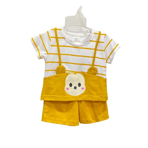 Bộ thun short Bé Gái giả yếm siêu cưng (10-18kg)