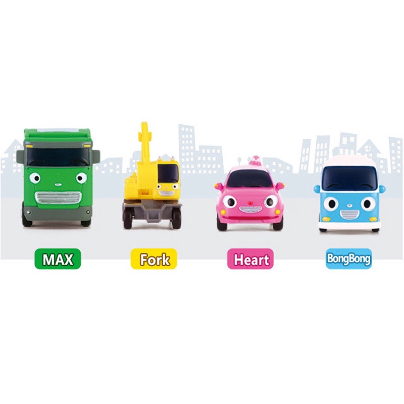 ★Little Bus Tayo★ Những người bạn đặc biệt số 2 Xe buýt cỡ nhỏ 4 Pcs  Đồ chơi xe hơi dành cho trẻ nhỏ /phục dụng với Tayo  Chơi đồ chơi