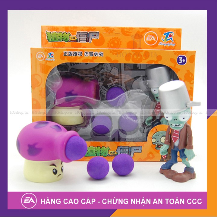 Đồ Chơi Trẻ Em Zombie Zombies & Cây Nấm Hồng Bắn Bóng - HGshop 686 - 1D - Hàng cao cấp